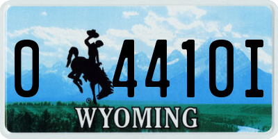 WY license plate 04410I