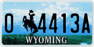 WY license plate 04413A