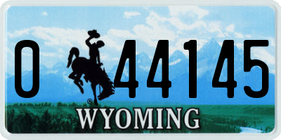 WY license plate 044145
