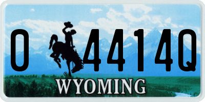 WY license plate 04414Q