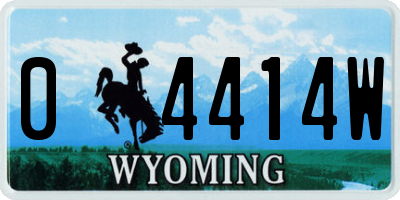 WY license plate 04414W