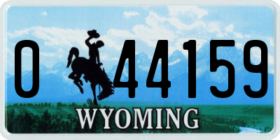 WY license plate 044159