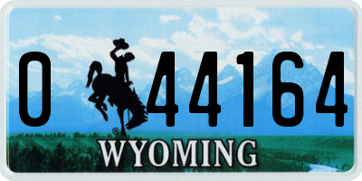 WY license plate 044164