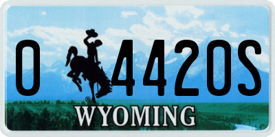 WY license plate 04420S