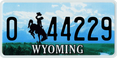 WY license plate 044229