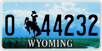 WY license plate 044232