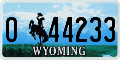 WY license plate 044233