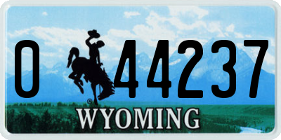 WY license plate 044237