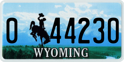 WY license plate 04423O