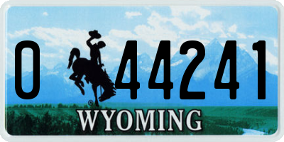 WY license plate 044241