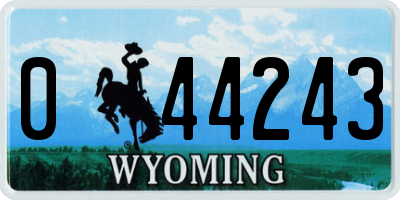 WY license plate 044243