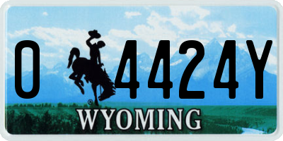 WY license plate 04424Y