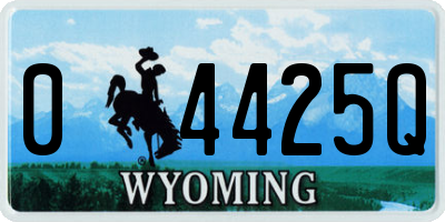WY license plate 04425Q