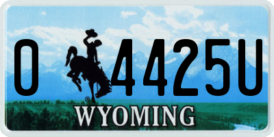 WY license plate 04425U