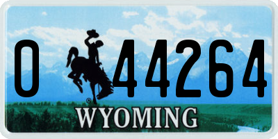 WY license plate 044264