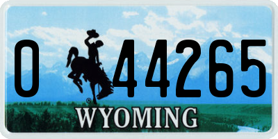 WY license plate 044265