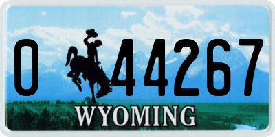 WY license plate 044267