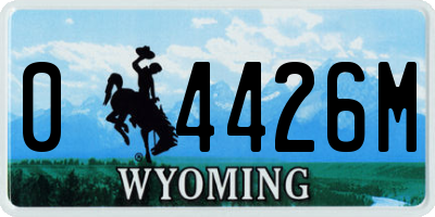 WY license plate 04426M