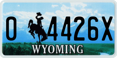 WY license plate 04426X