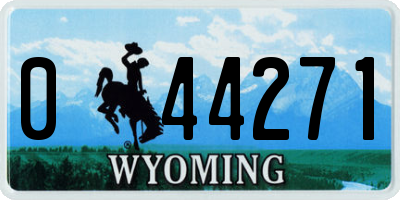 WY license plate 044271