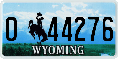 WY license plate 044276