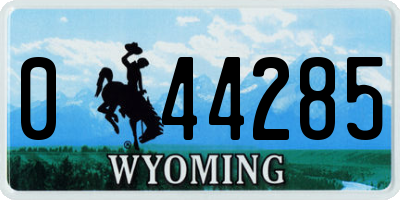 WY license plate 044285
