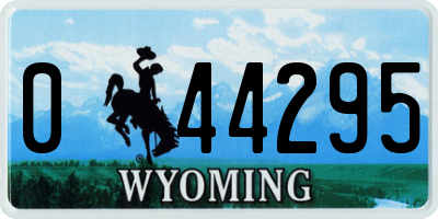 WY license plate 044295