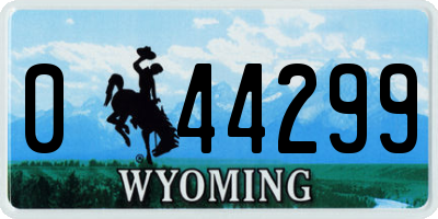 WY license plate 044299