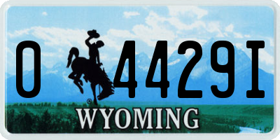 WY license plate 04429I