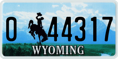 WY license plate 044317