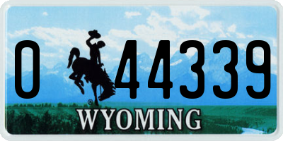 WY license plate 044339
