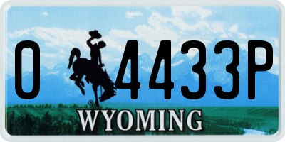 WY license plate 04433P