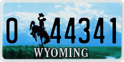 WY license plate 044341