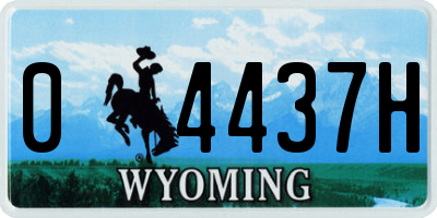 WY license plate 04437H