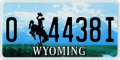WY license plate 04438I