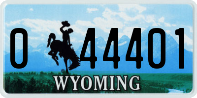 WY license plate 044401