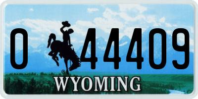 WY license plate 044409