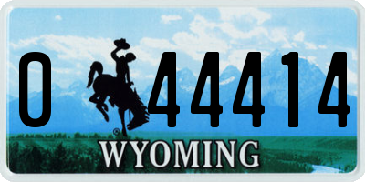 WY license plate 044414