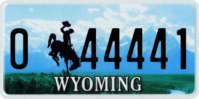 WY license plate 044441