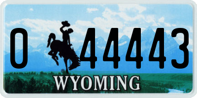 WY license plate 044443