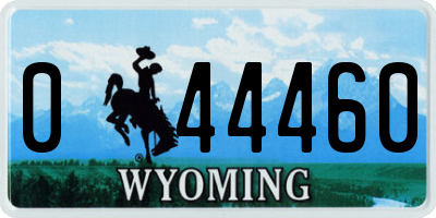 WY license plate 044460