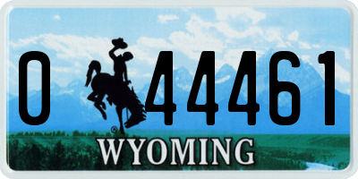 WY license plate 044461