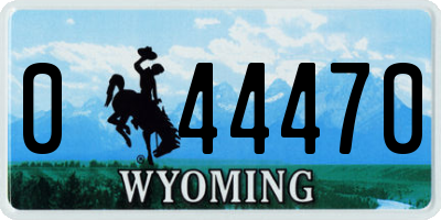 WY license plate 044470