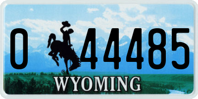 WY license plate 044485