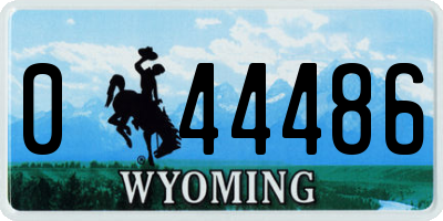 WY license plate 044486