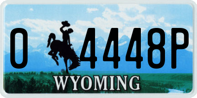 WY license plate 04448P