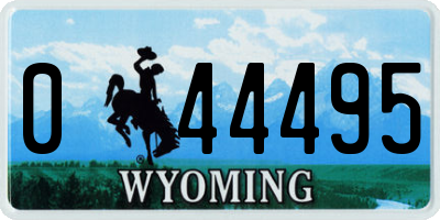 WY license plate 044495