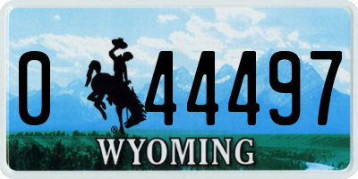 WY license plate 044497