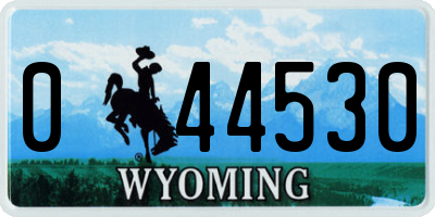 WY license plate 044530