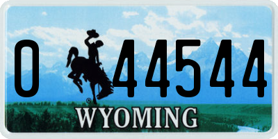 WY license plate 044544